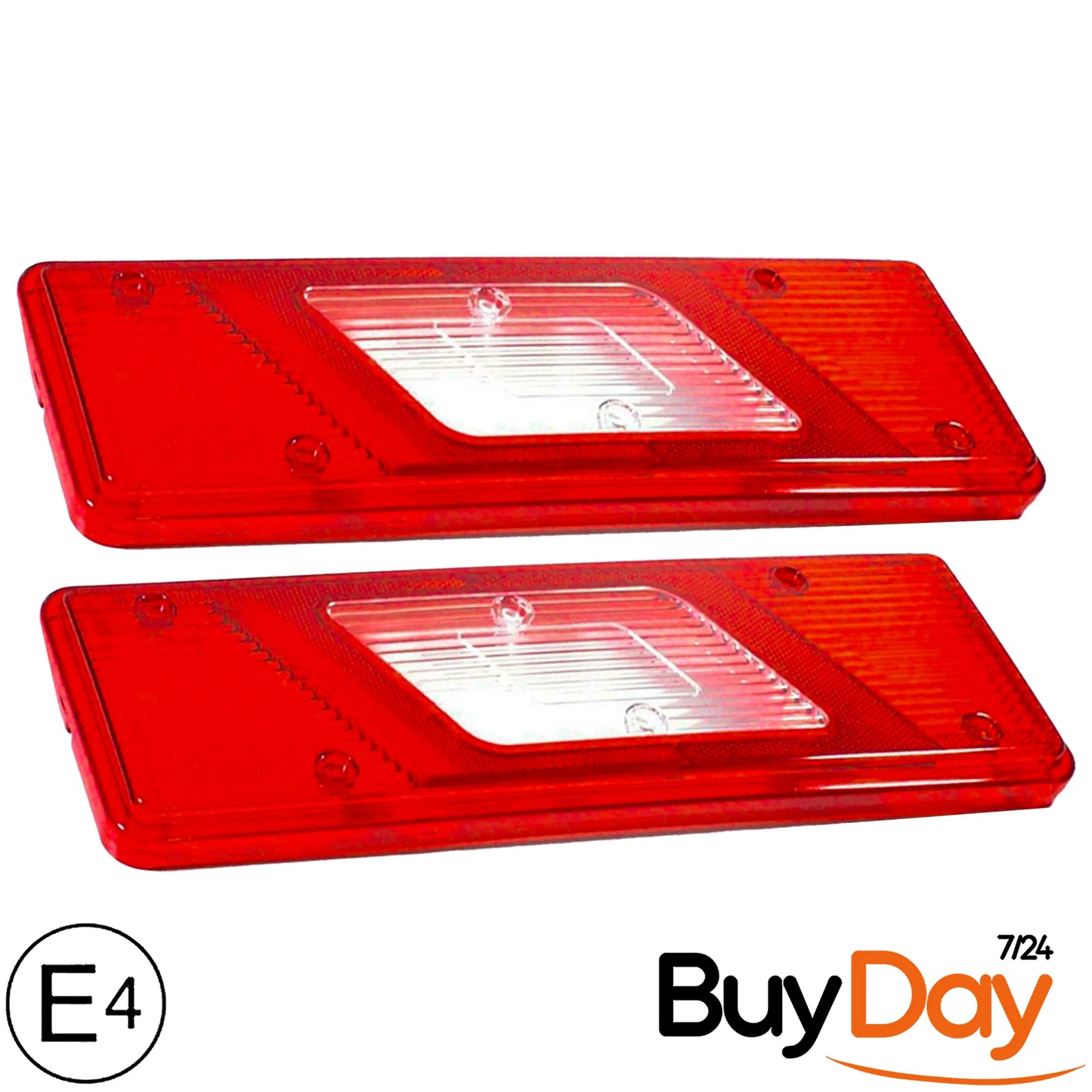clickmax 2 Piece Set Rear Tail Light Lamp Assembly (Left & Right Pair), E-Certified, Compatible with Tipper, Dropside & Luton Chassis Cab Models 2013-Onwards, 1831334, 1831256
