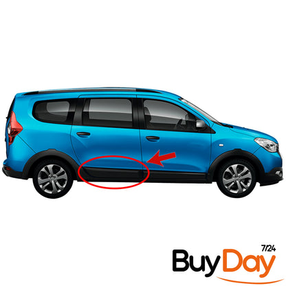 Rear Right Side Bump Strip, O/S Driver Door Rubbing Strip, Exterior Protection Moulding, Compatible with Lodgy MPV Models 2012-Onwards, 828762880R