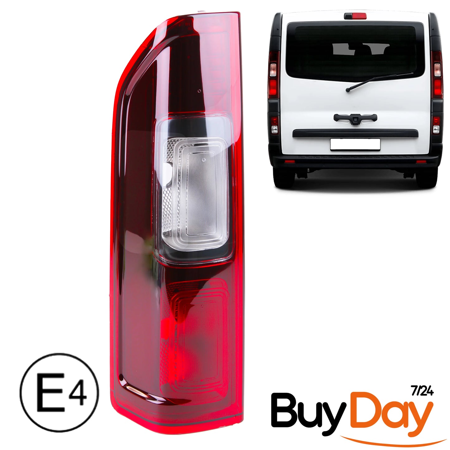 clickmax Rear Light Back Lamp Lens Passenger Side Left Compatible With Traffic 4422466