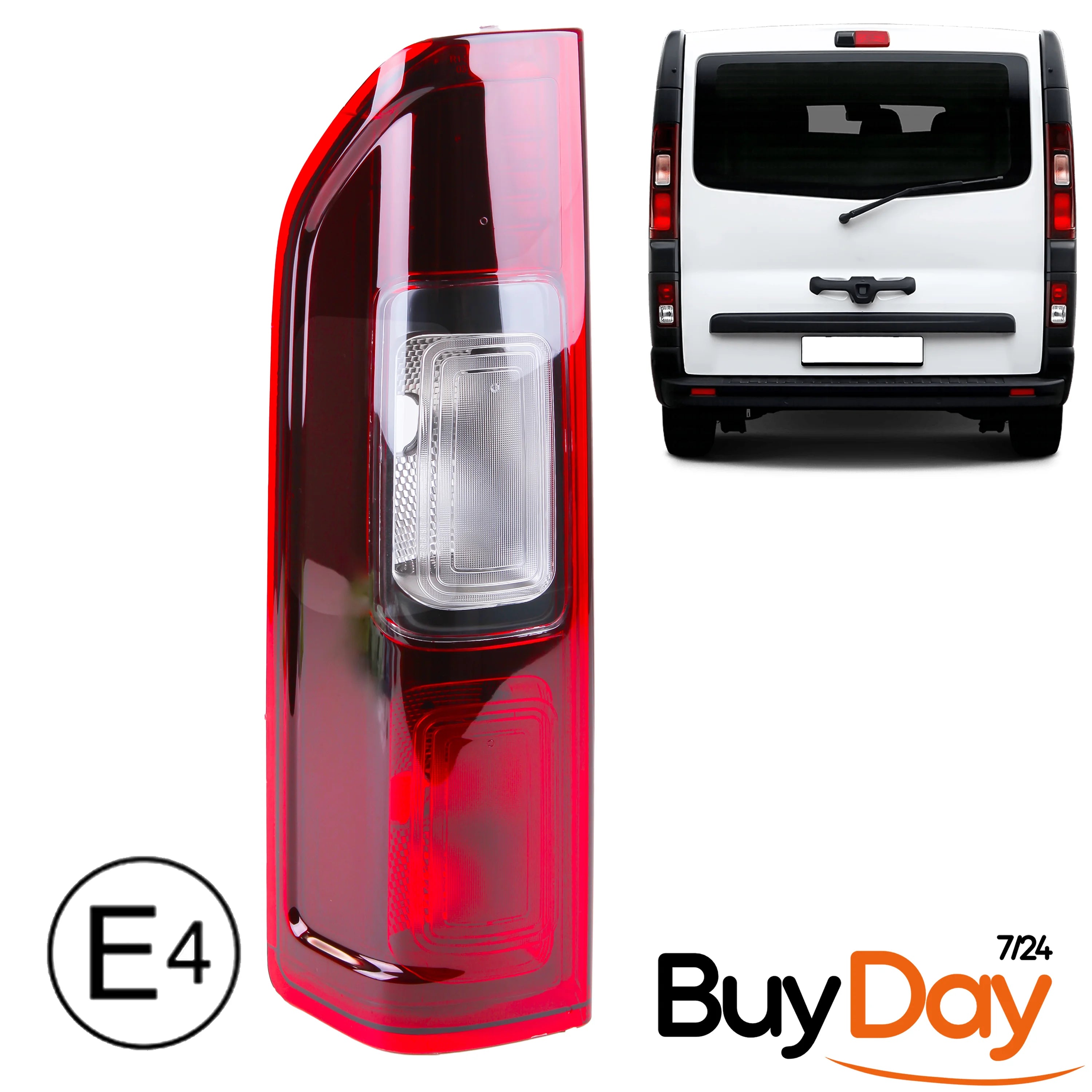clickmax Rear Light Back Lamp Lens Passenger Side Left Compatible With Traffic 4422466