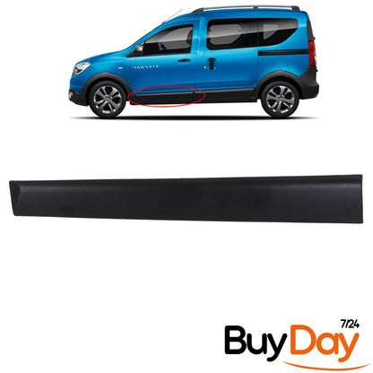 Front Left Side Bump Strip, N/S Passenger Door Rubbing Strip, Exterior Protection Moulding with Clips, Compatible with Dokker (12-21) & Lodgy (12-22) Van MPV, 808779284R