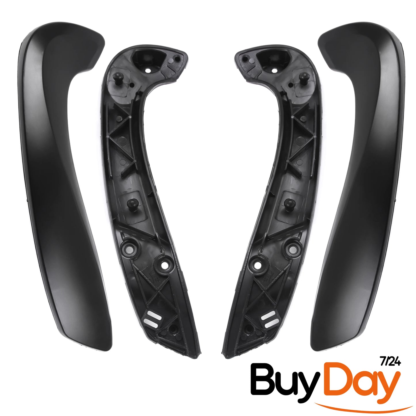 clickmax Pair of Front Inner Door Handles Driver + Passenger L+R Comptaible with Megane 3 (2008-2016)