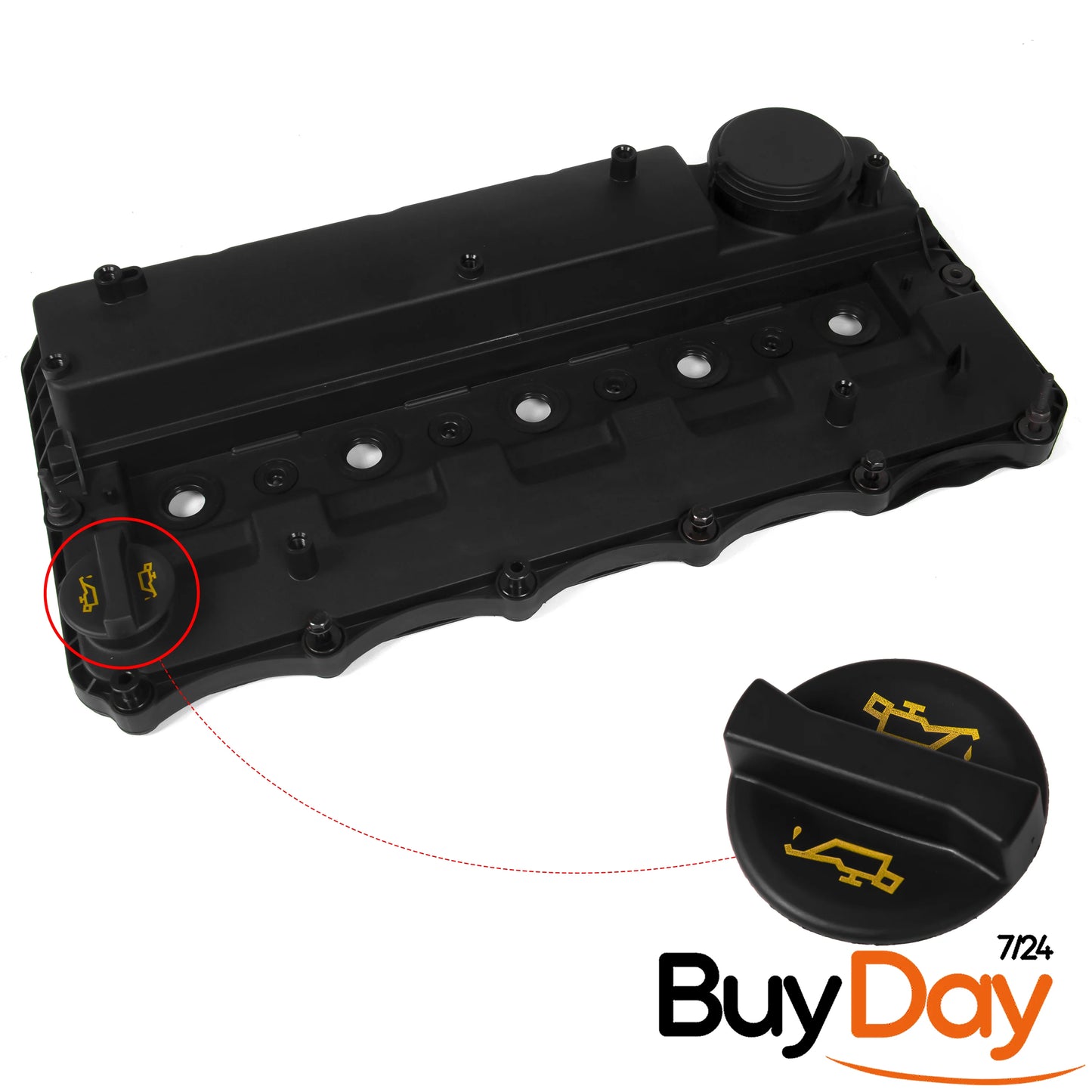 Engine Rocker Cover with Gasket & Seals, Valve Cover, Cylinder Head Cover, Compatible with 3.2L TDCi 4x4 (TKE) Models 2011-Onwards, 1865533, BK3Q-6K271-CH