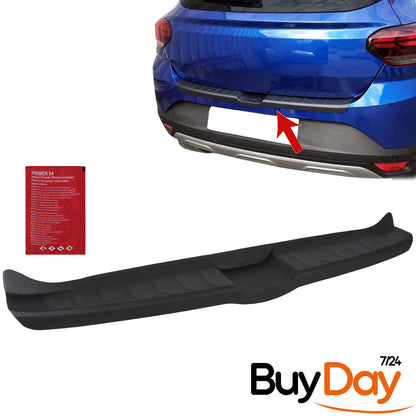 Rear Bumper Protector Sill Cover Guard, Matt Black ABS Finish, Boot Sill Scuff Plate, Car Accessories, Compatible with Sandero Models 2021-Onwards