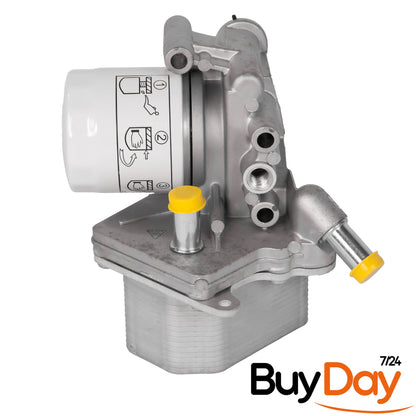 Oil Cooler & Filter Housing Assembly, Modified Upgraded Design, Engine Oil Cooler, Fits 2.2L TDCi HDi FWD & 2.3L D Engines (06-On), 1829179, BK2Q6B624CE
