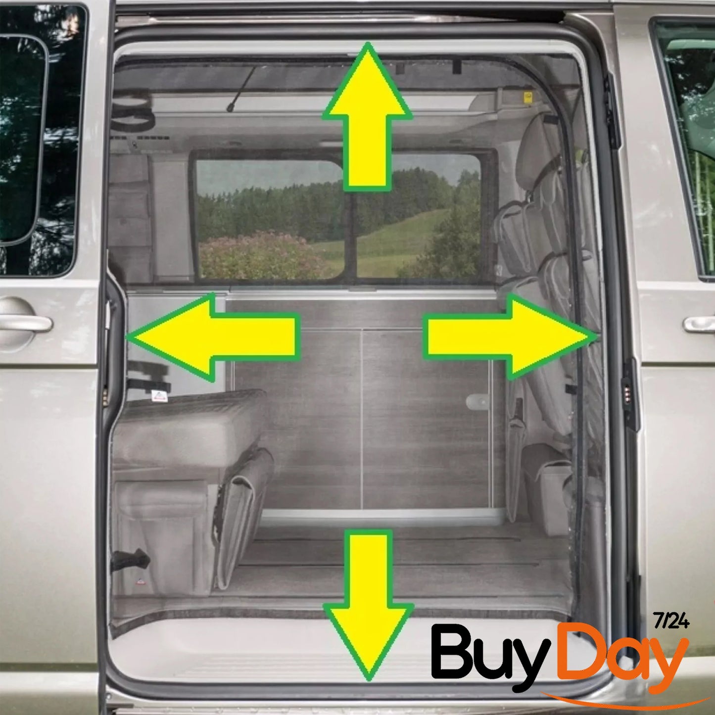 Full 4 Pieces Door Seal Kit Compatible with Transporter T5 T6 T6.1 - Tailgate Models