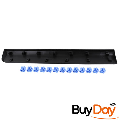 Rear Left Side Bump Strip with 13 Clips, N/S Passenger Door Rubbing Strip, Exterior Protection Moulding, Compatible with Dokker (12-21) & Lodgy (12-22) Van MPV, 828775691R