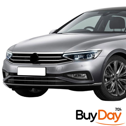 3 Piece Set Chrome Front Bumper Lower Grille Moulding Trim, Stainless Steel Styling Strips, Car Accessories, Compatible with Passat B8 (Facelift) Models 2020-Onwards