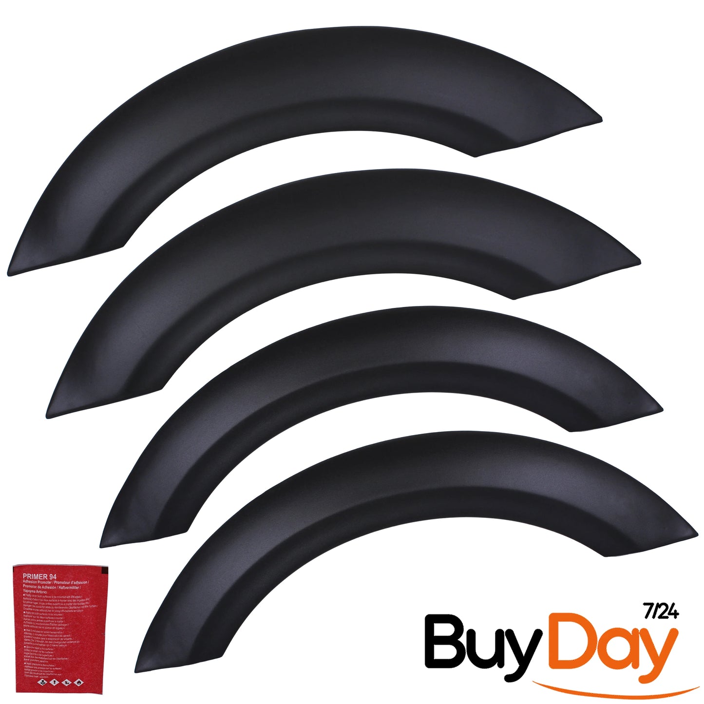 clickmax 4 Piece Set Wheel Arch Protectors, Black Wheel Arch Trim Flares, Exterior Protection Kit, Compatible with Crafter & TGE Van Models 2017-Onwards, Body Styling