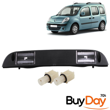 clickmax Rear Number Plate Light Lamp Assembly, Licence Plate Registration Light (Bulbs Not Included), Fits Tailgate & Barn Door Models, Compatible with Kangoo II 2008-2013, 265103161R, 8200419876