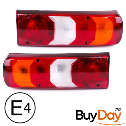 clickmax Rear Tail Light Lamp Left + Right Red Compatible With Arocs Actros Atego Antos