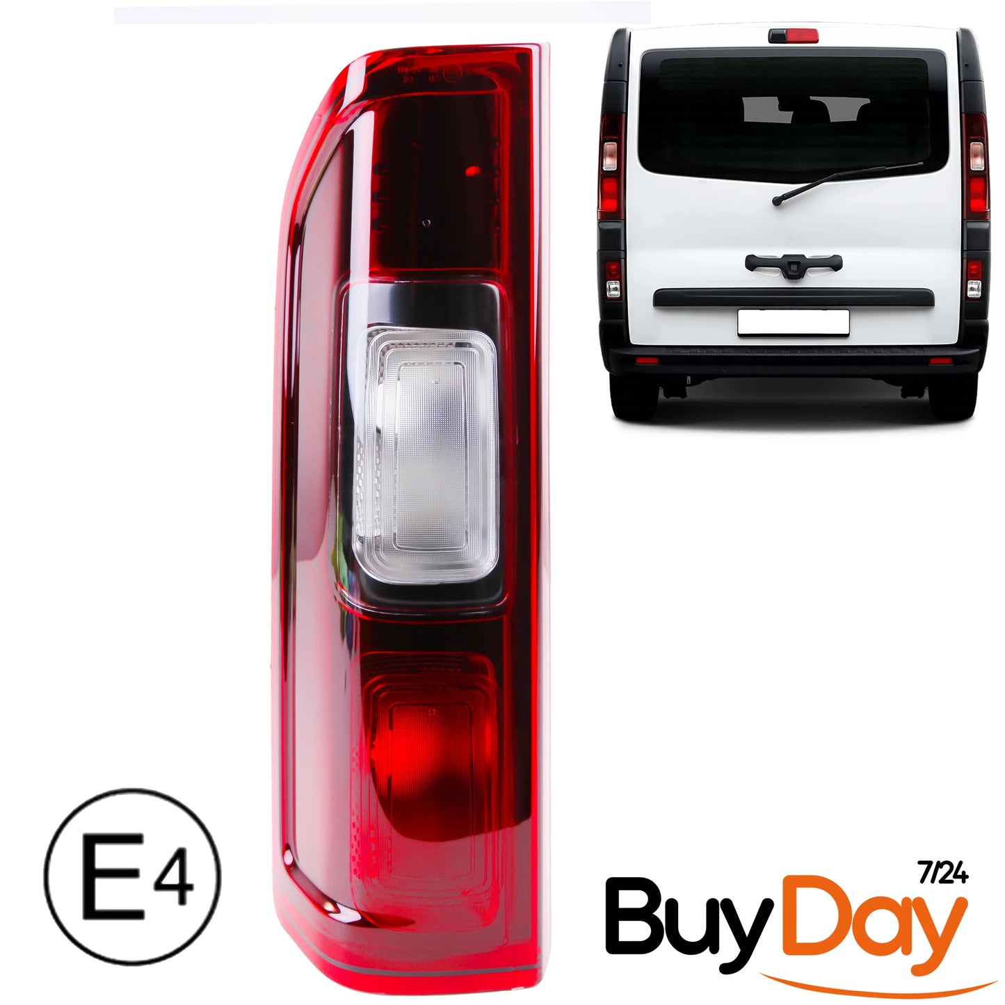 clickmax Rear Light Back Lamp Lens Passenger Side Left Compatible With Traffic 4422466
